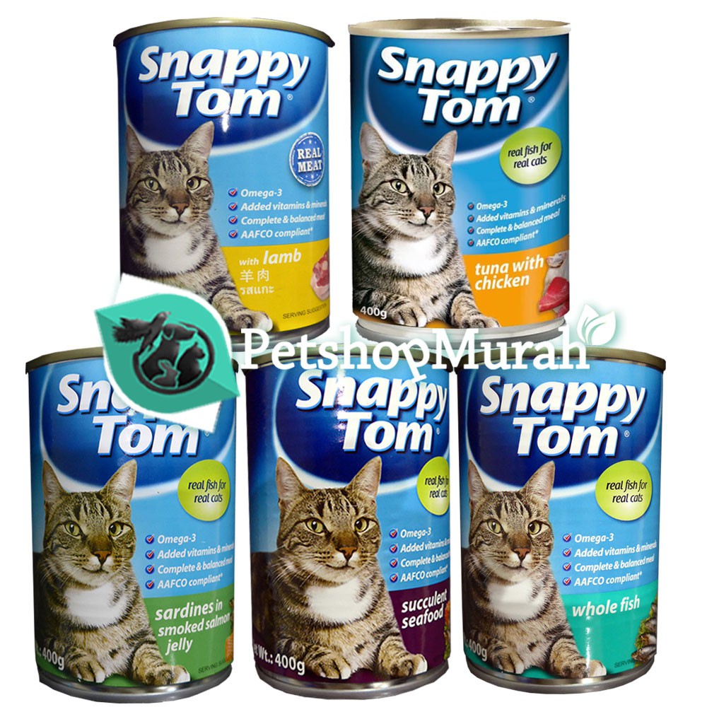 Makanan kucing Basah Snappy Tom 400 gr / adult 400gr