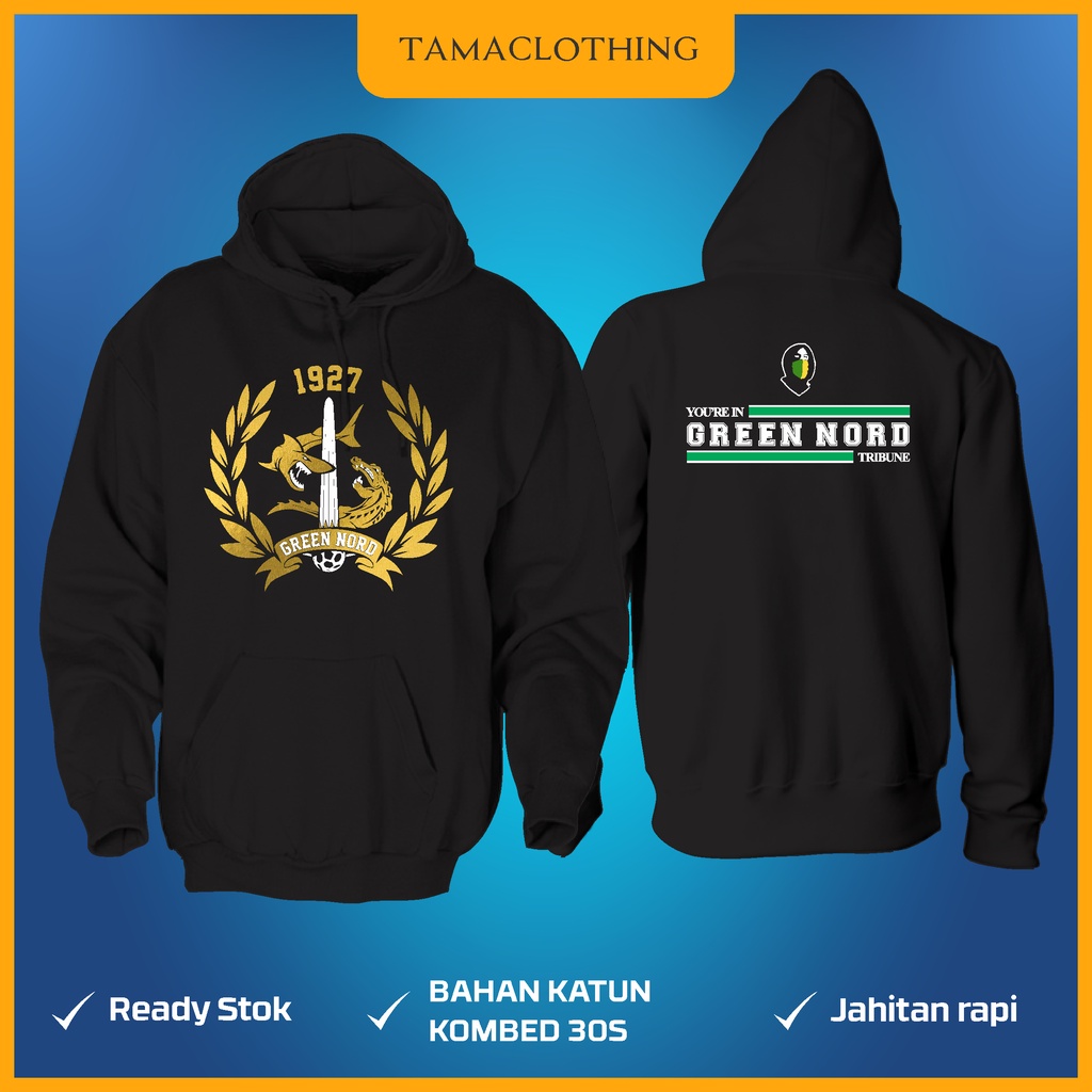 HOODIE Coco.cloth JUMPER GREEN NORD Big Size XXL - 3XL - 4XL - 5XL - 6XL Costum Your Desain