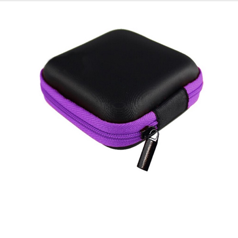 {LUCKID}1X Mini Storage Bag Pouch Hard Case for Earphone Headphone Earbuds SD/TF Cards