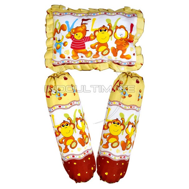 3in1 Bantal Guling Set Bayi merk Strawberry Perlengkapan Tidur kepala Bayi Random Motif BGS-02