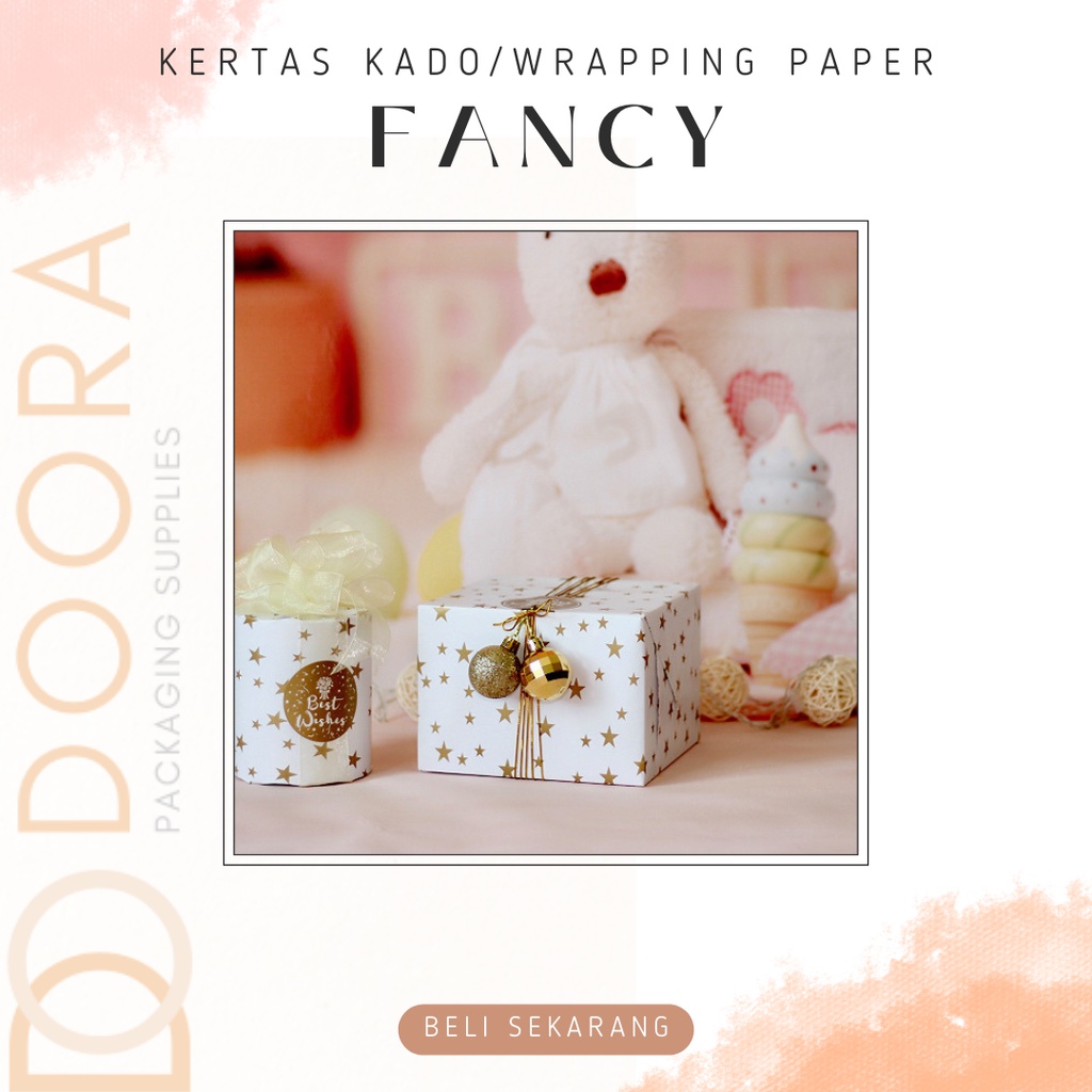 [Doora[ Kertas Kado Wrapping Paper Gold