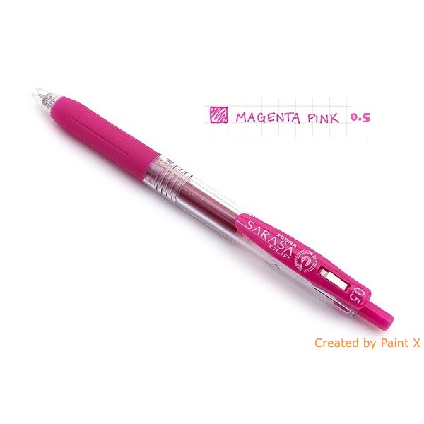

ATK281SR JJ15MZ MAGENTA 0.5 Pen Zebra Sarasa Clip Gel Ink hot pink