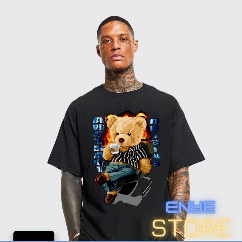 BAJU KAOS T-SHIRT TEDDY BEAR / KAOS PRIA JEPANG / KAOS JEPANG / KAOS SAMURAI / KAOS MEMPHIS ORIGINS