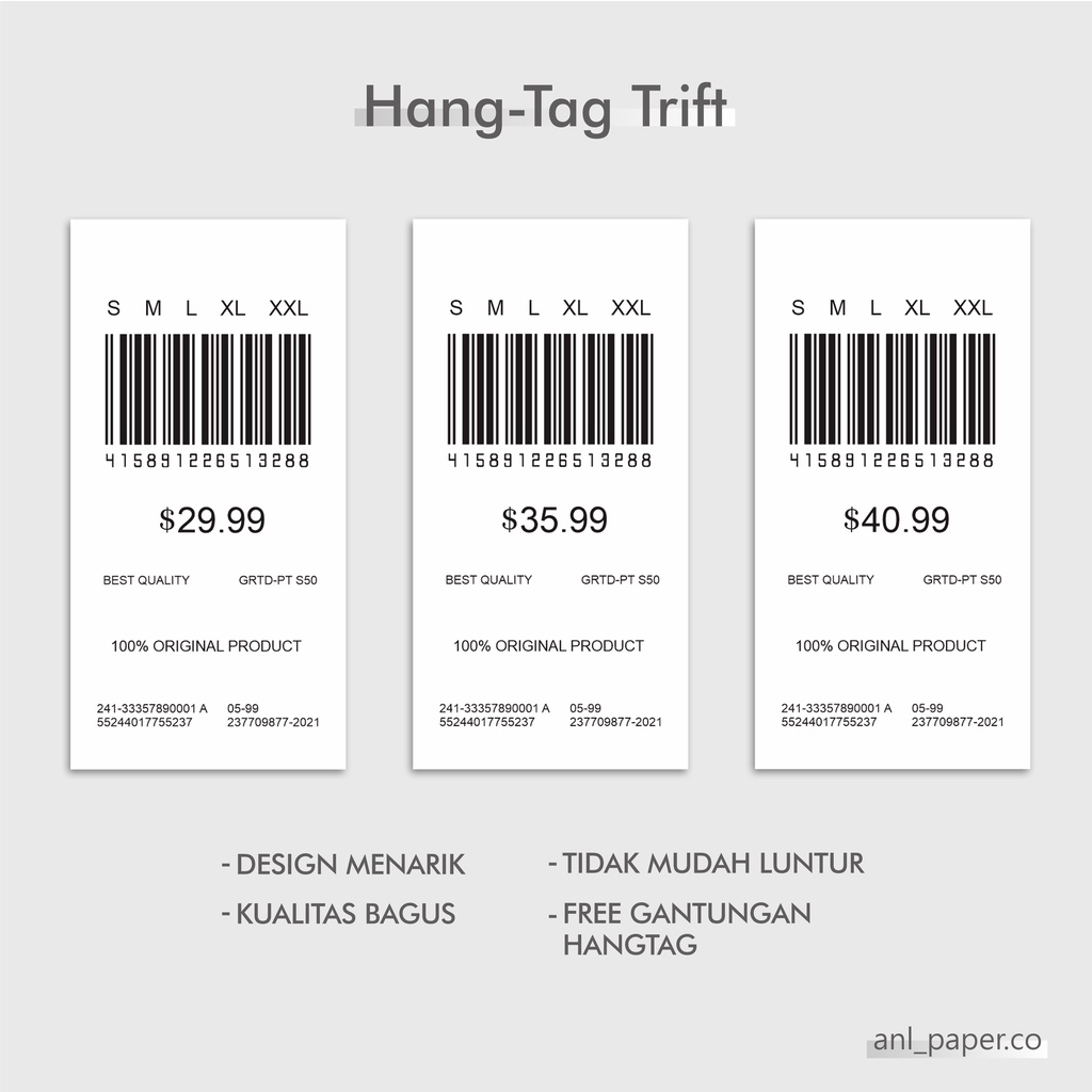 

Hang Tag Desain Price Tag Label Baju Hangtag Toko Hangtag Logo Stiker Merek Label Lebel Olshop Jualan Bisnis Fashion Tali Hantag Usaha Toko Murah Best Quality