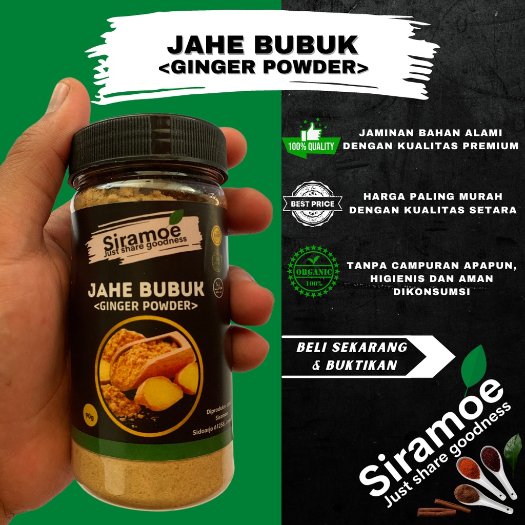 

Siramoe - Jahe Merah Bubuk 90 gr / Murni / Ground Ginger / Rempah / JSR 100% PREMIUM QUALITY