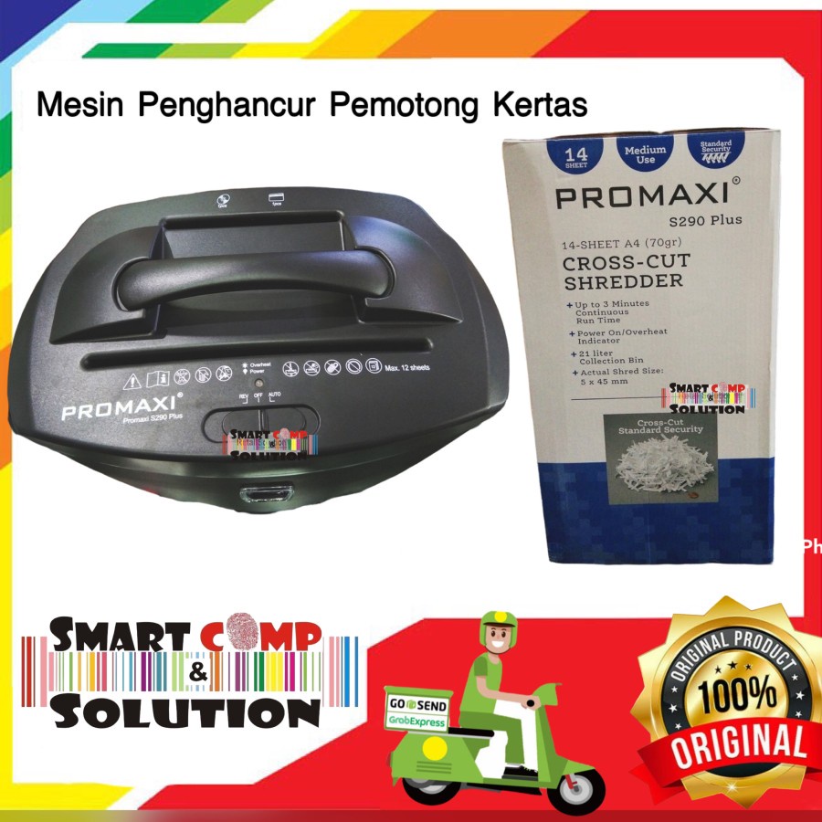 Paper Shredder Promaxi S290 (Mesin Penghancur Kertas)