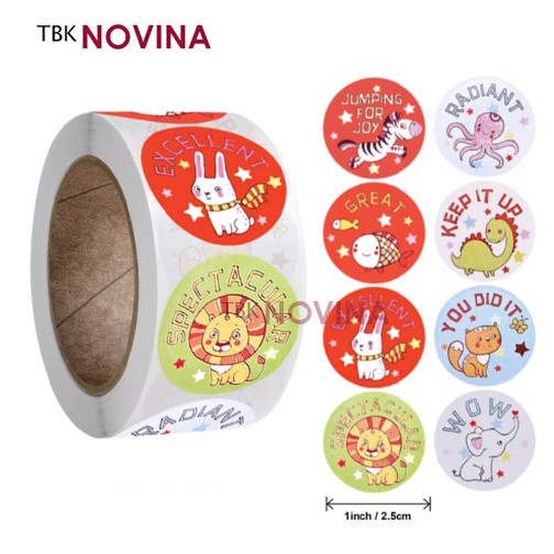 [KODE 62] Stiker anak /  Label Segel 2.5cm (10pcs)