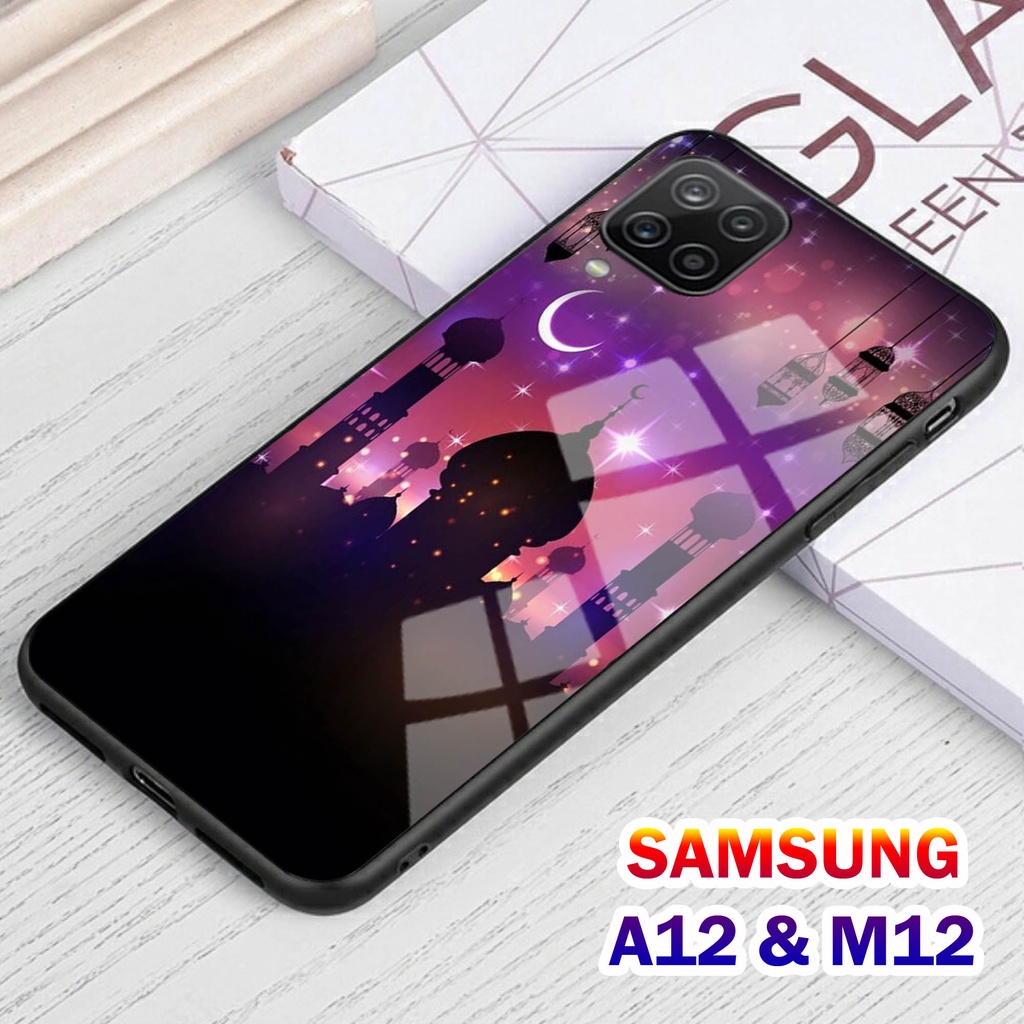 Softcase Glass Kaca SAMSUNG A12 , M12 - Casing HP SAMSUNG A12 , M12 [ S20 ].