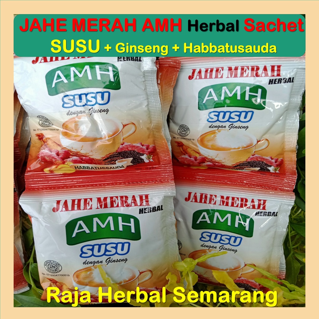 

Jahe Merah Susu AMH Sachet 18 gr Susu Jahe Merah Gingseng Habbatussauda Habatusauda Minuman Sachet