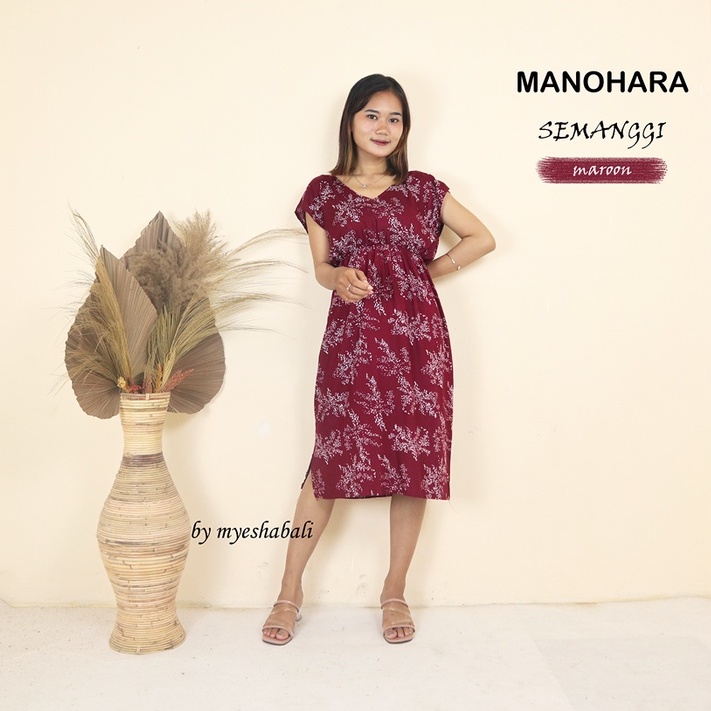 Daster Manohara Bali LD 105 cm / Dress Bali manohara motif Kekinian Murah dan Nyaman-5