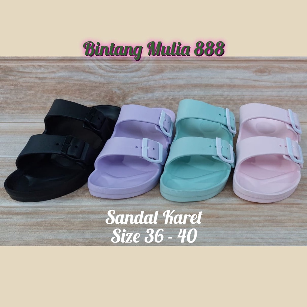 Sandal Jepang Wanita 2 Strap / Sendal Slop Slide Karet Anti Slip