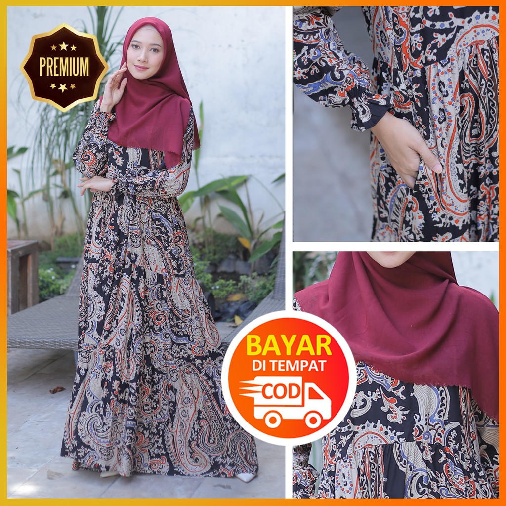 NAYAKA BLACK by Wearmoura Gamis - HOME DRESS CANTIK ELEGAN HOMEDRESS BUSUI DAN IBU HAMIL