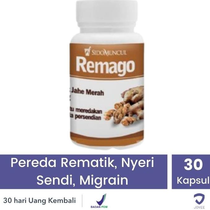 

TERBARU SIDO MUNCUL REMAGO - REMATIK & NYERI SENDI - 30 KAPLET /OBAT HERBAL ASAM URAT/OBAT HERBAL PELANGSING/OBAT HERBAL KOLESTEROL/OBAT HERBAL DIABETES