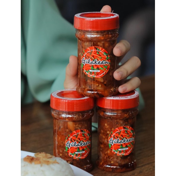 

Sambal Ayam Suwir / 150 gr / Pedas / Full Ayam / Gilakeen