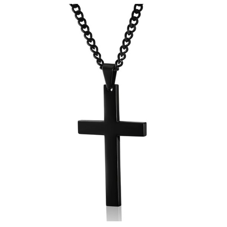 Simple Single Cross Necklace Pendant Jewelry Christian Necklace