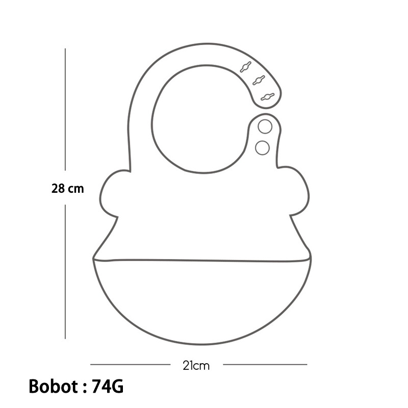 Celemek Makan Bayi/Full Silikon/Celemek Makan Bayi Tebal dan Elastis Bahan Silikon (B254)