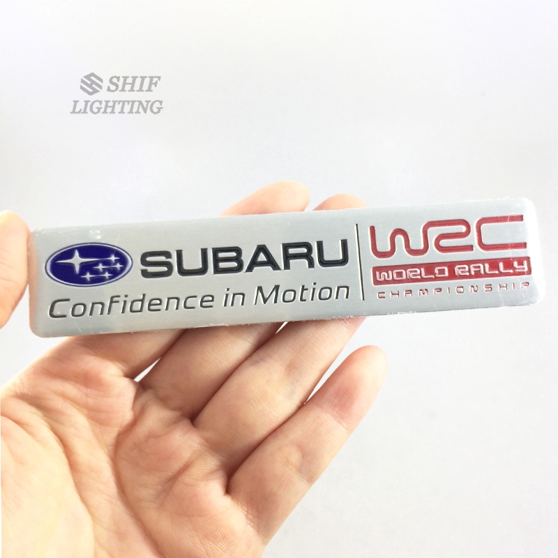 1pc Stiker Emblem Logo STI SUBARU WRC Bahan Aluminum Untuk Bagasi Belakang Mobil