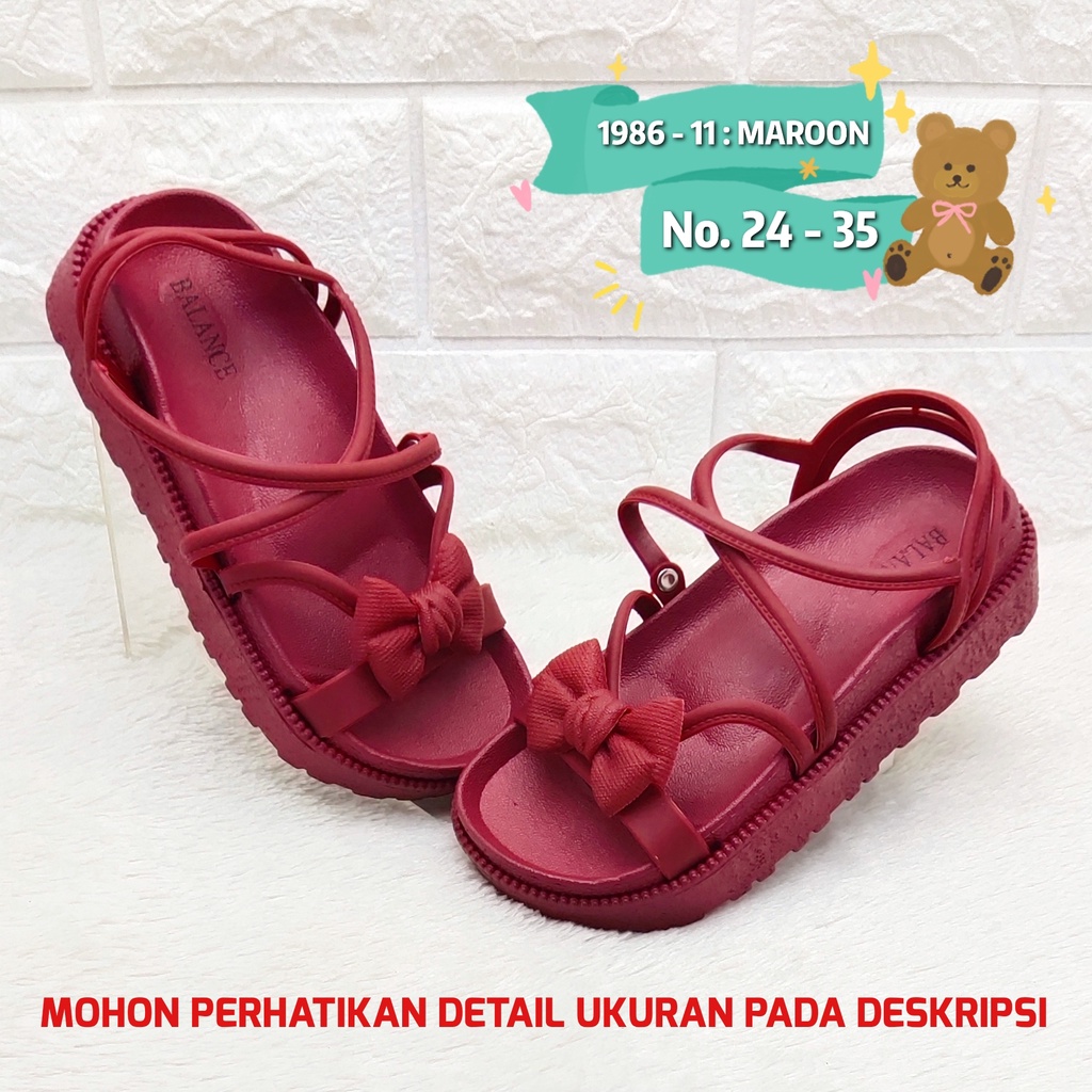 Sandal korea anak cewek 1986 11 BALANCE Sendal kekinian import anak perempuan SDLSA