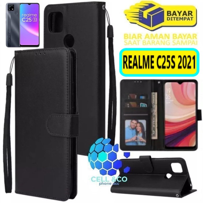 Flip cover REALME C25S 2021 Flip case buka tutup kesing hp casing flip case leather wallet