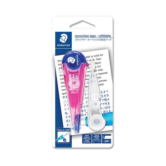 

CORRECTION TAPE | STIPO KERTAS STAEDTLER 6202 PINK MURAH