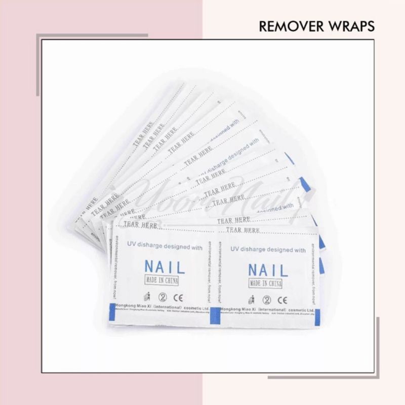 10pcs Gel remover wraps gel removal pembersih kutek gel penghapus gel polish