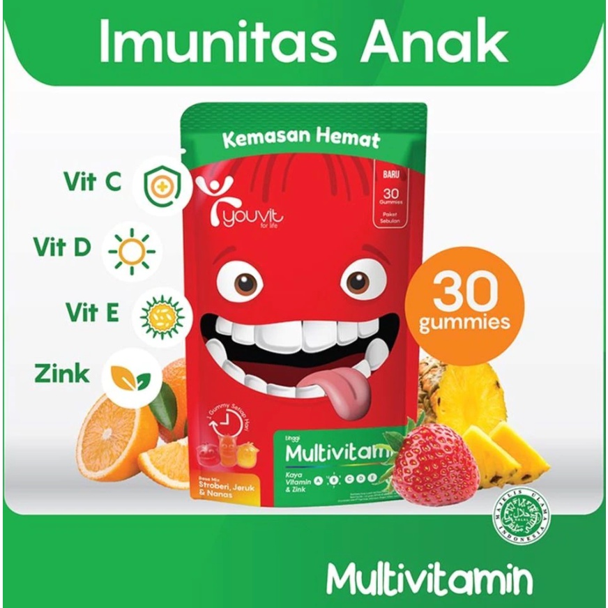 YOUVIT MULTIVITAMIN ANAK ISI 30 PCS GUMMY