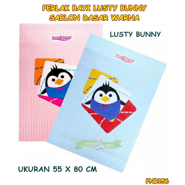 PNB156 PERLAK BAYI LUSTY BUNNY DASAR WARNA SABLON UKURAN 55 X 80 CM pk1746/pk1745