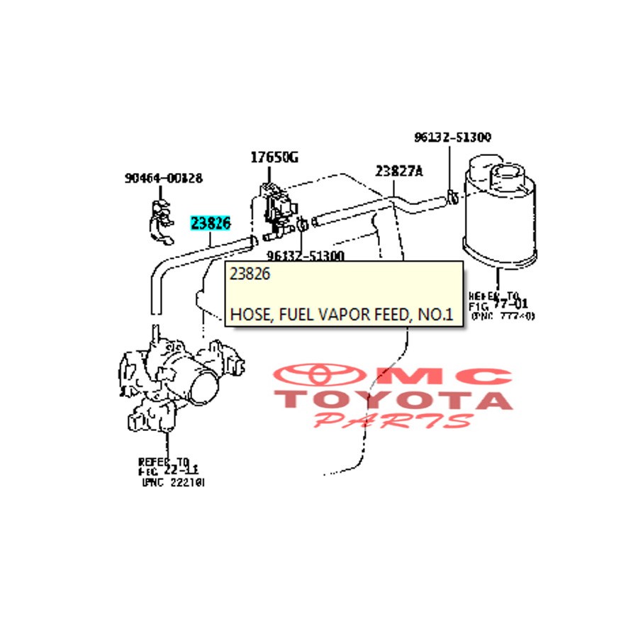 Selang / Hose Uap Throttle Body Vios Soluna 23826-0M020