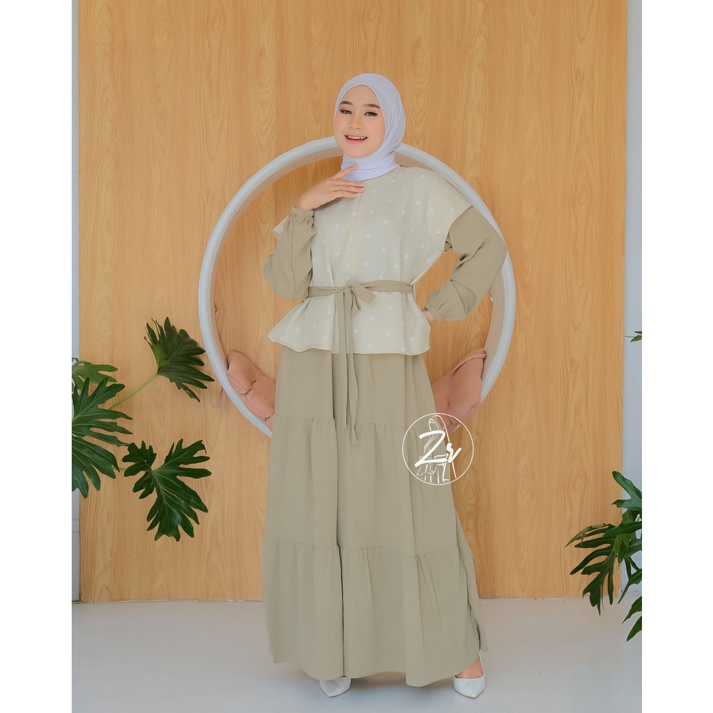Gamis AULIA dan KAYLA BY ZIRA bordir asli LD 110 muslim maxi dress lebaran baju muslimah ootd fashion etnik motif  busui hamil kuliah pengajian