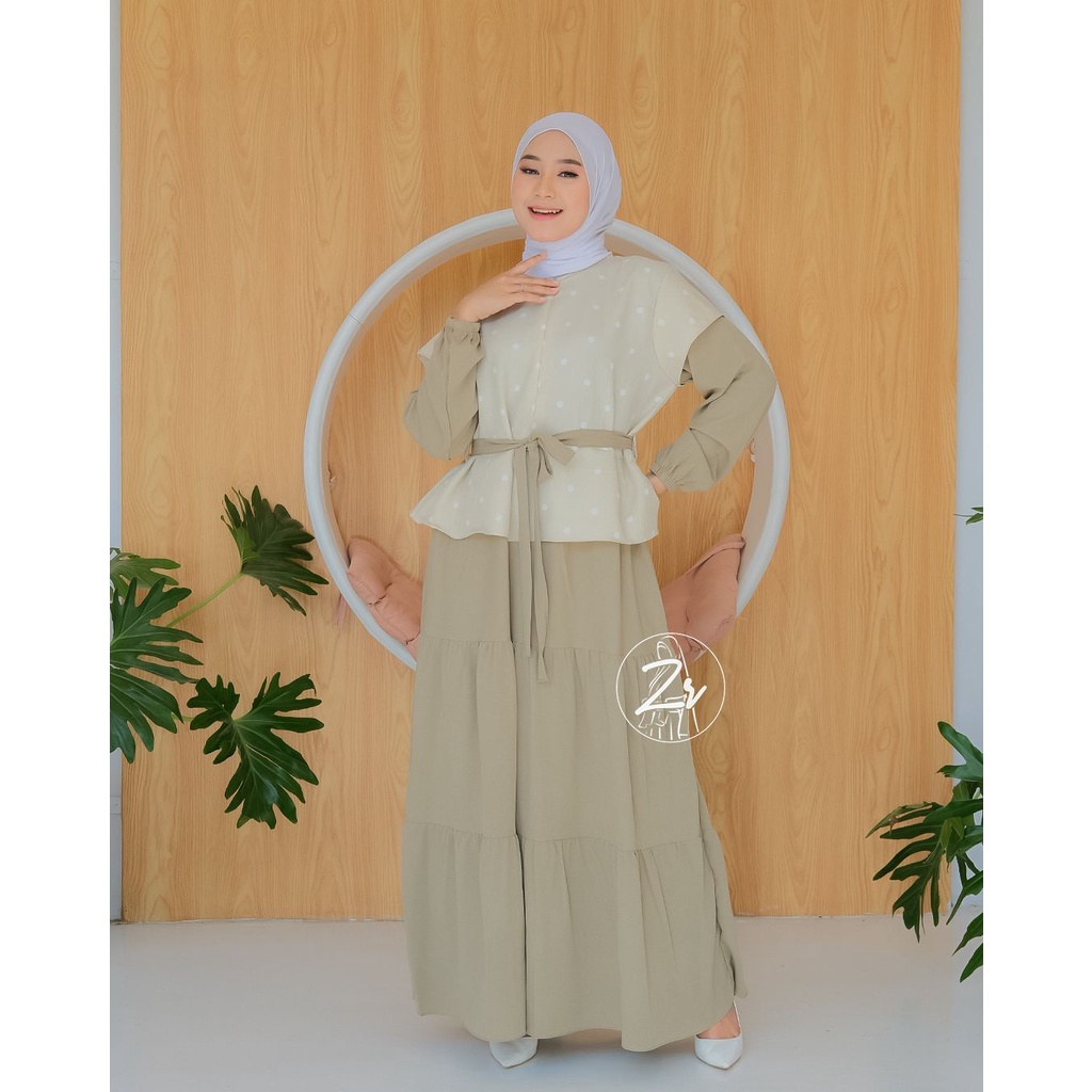 Gamis AULIA dan KAYLA BY ZIRA bordir asli LD 110 muslim maxi dress lebaran baju muslimah ootd fashion etnik motif  busui hamil kuliah pengajian