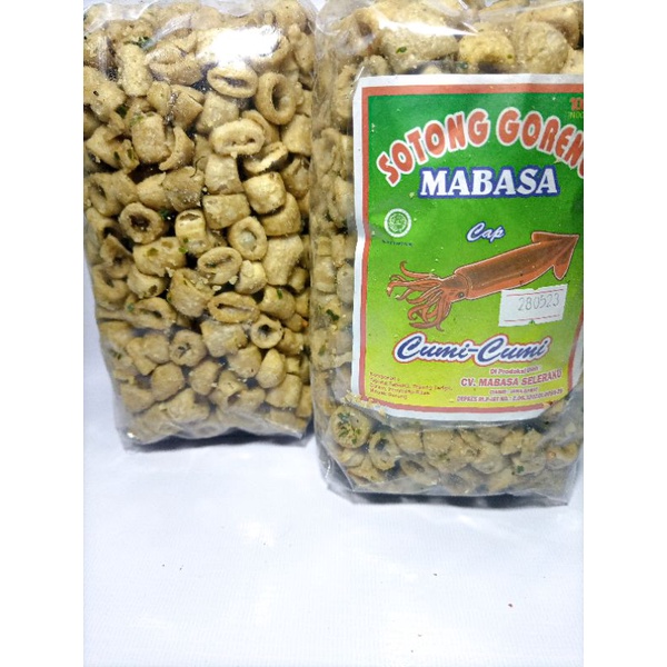Aneka cemilan makanan ringan Sotong goreng pedas/original, Basreng stik pedas/original, seblak ceker 500gr-Sotong goreng ori
