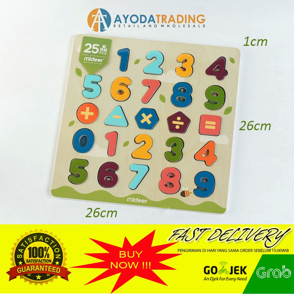 Mideer Wooden Alphabet Numbers Magnetic
