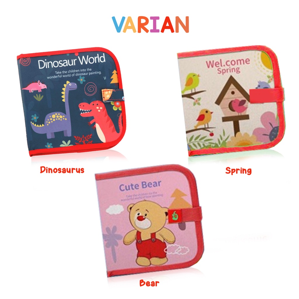 Buku Gambar Portable Free Spidol Bisa Digunakan Berulang Portable Drawing Book KIDS LAND-4