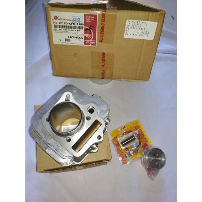 Blok Seher 1 Set Piston - Legenda Supra Fit New Revo 100 Fit X Asli Aspira H2-121P0-KFM-1100