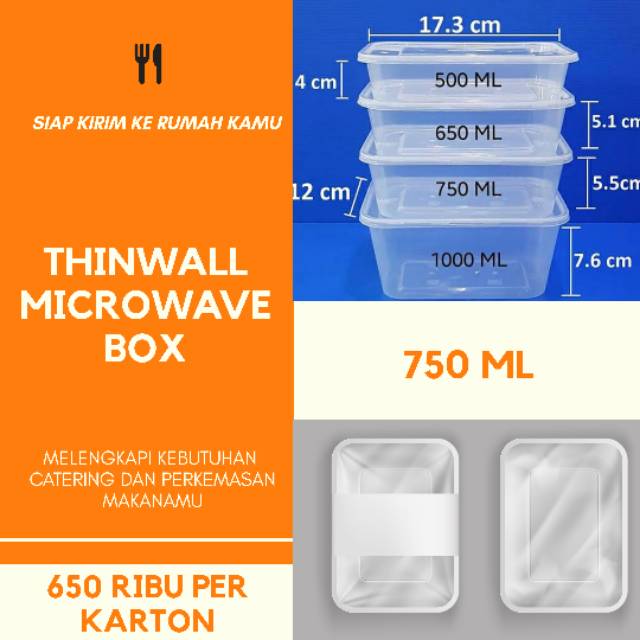 Thinwall Microwave box 750 ml