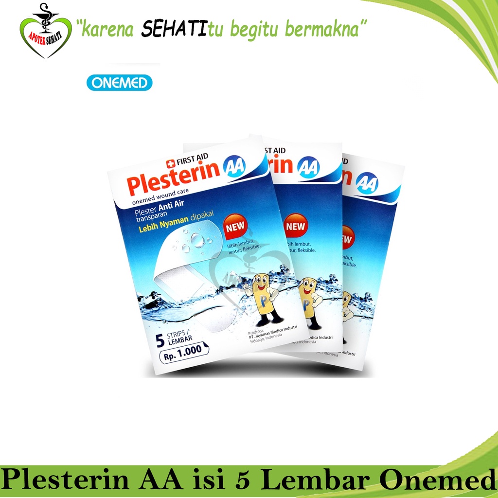 Plesterin First Aid AA Anti Air Amplop Isi 5 Onemed