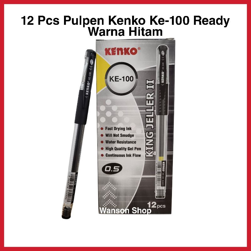 

Pulpen Pen Gel King JELLER II Kenko Ke 100 Grosir (12 Pcs) JunDW