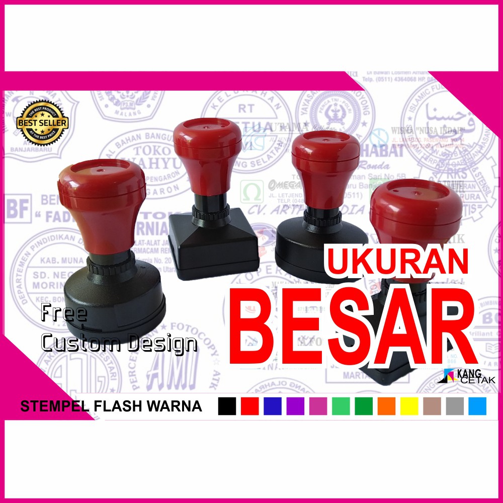

CUSTOM STEMPEL FLASH GRATIS DESAIN LOGO & TULISAN
