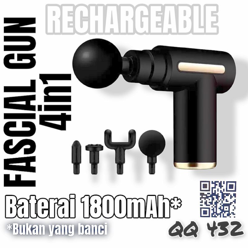 [New Item] Massage Gun Fascial Gun Portable Rechargeable Alat pijat getar terapi otot elektrik Relaksasi otot dan tubuh Deep Tissue