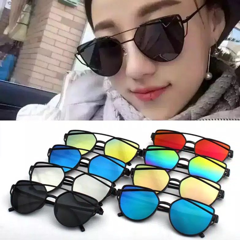 Kacamata Wanita Kacamata Hitam Gaya Mata Kucing Cat Eye Women Sunglasses