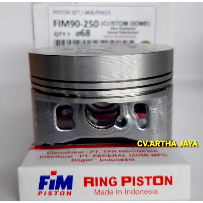 PISTON KIT FIM FIM90 CUSTOM DOME MENTAH ( 65,5 / 66 / 66,5 / 67 / 67,5 / 68 ) ( PEN 15 / PIN 15 )-3