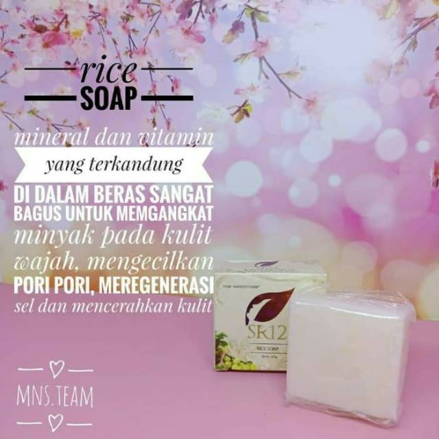 Pembersih wajah sabun beras soap rice SR12 BPOM