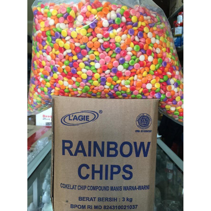 

CHOCO CHIPS REPACK 250 GRAM / CHOCO CHIP RAINBOW LAGIE / CHOCO CHIP WARNA WARNI