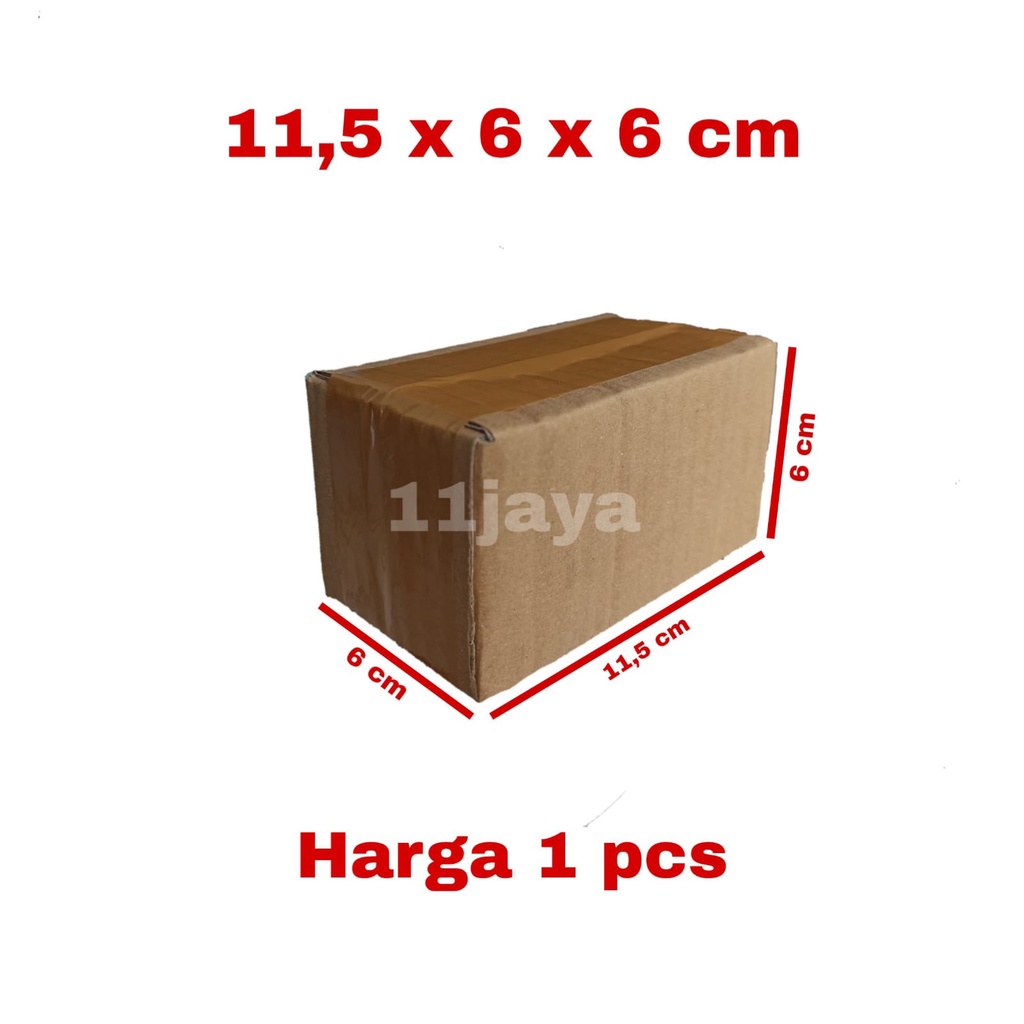 Kardus Packing Polos Ukuran 11,5 x 6 x 6 cm