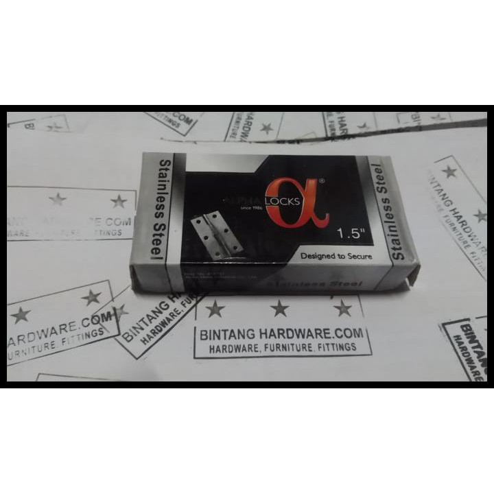 Engsel Tipis Stainless Steel Panjang 1,5 Inch Pintu Lemari Jendela