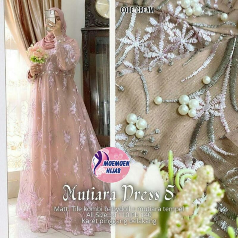 DRESS pesta Mutiara