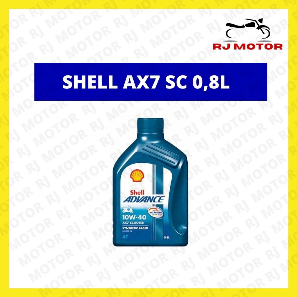 OLI SHELL AX7 SC MATIC ADVANCE 10W 40 0,8 LITER ASLI OLI MOTOR