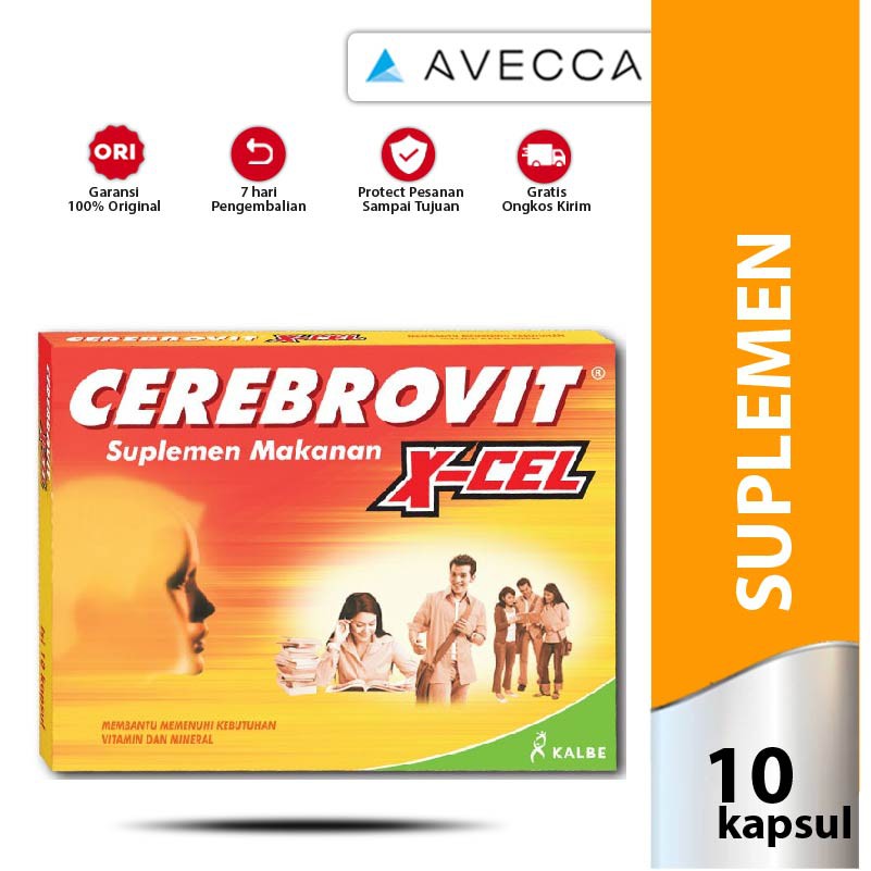 Cerebrovit X-Cell isi 10 Kapsul / Vitamin Remaja / Vitamin Otak