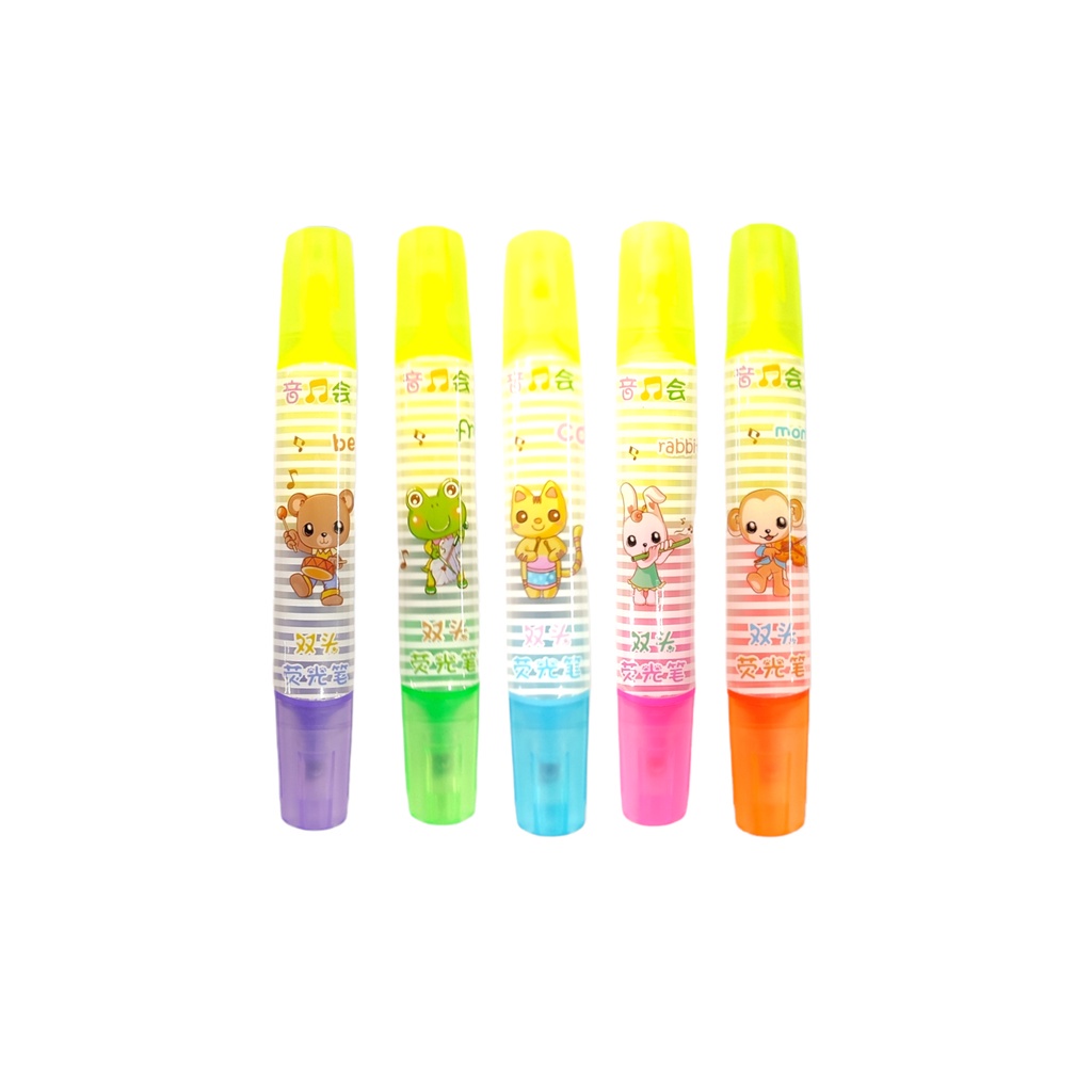 

Highlighter / Textliner Impor HAPPY TIME #TH1219 Double ended Double Warna – Satuan SHABG