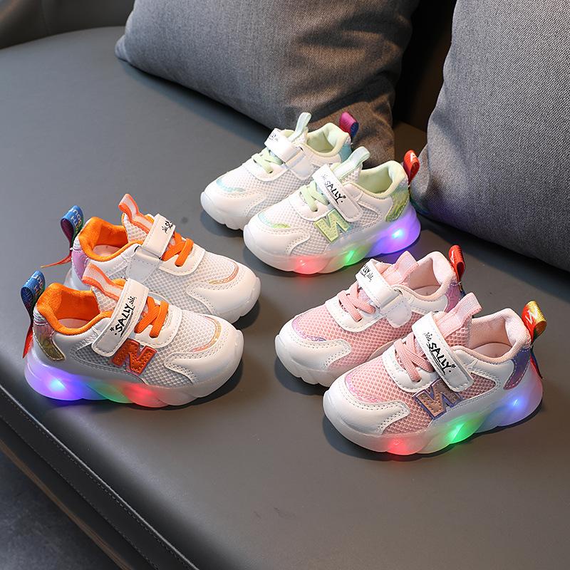 (HZ) COD Sepatu anak cew Led HZK16